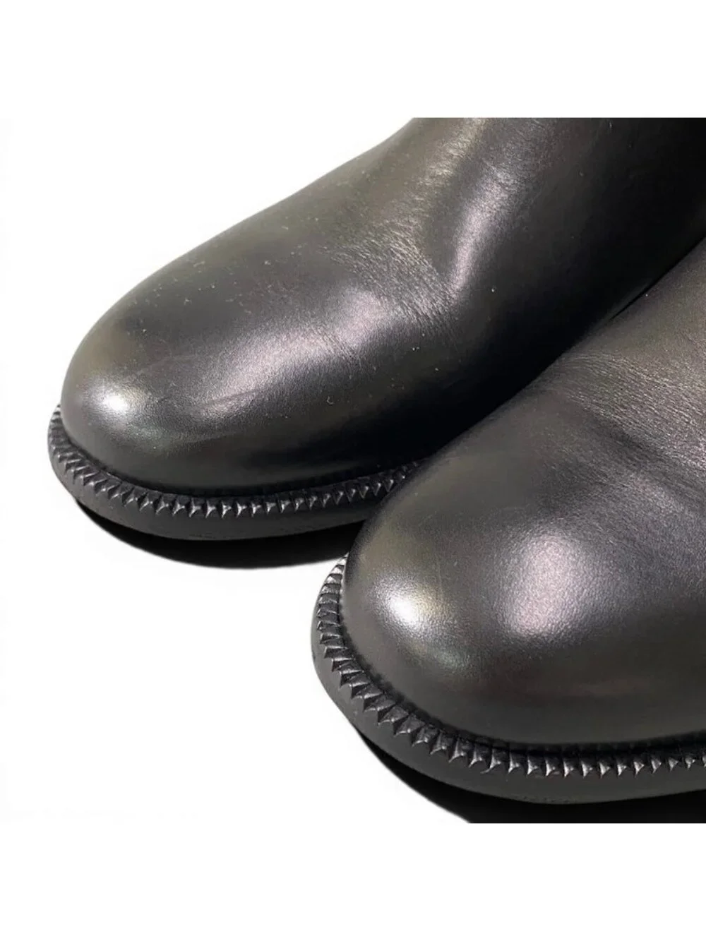 Chanel Sports Back Zip Middle Boots CC Logo Leather